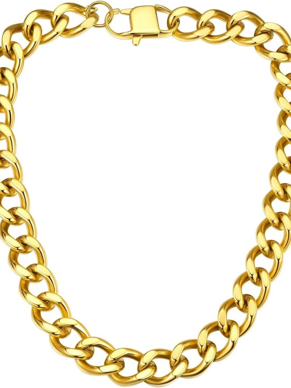 Cuban Link Chain for Women Chunky Gold Necklace Stainless Steel/Gold Plated Chok